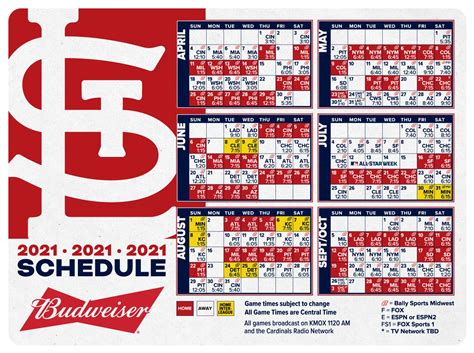 saint louis cardinals 2021 schedule.